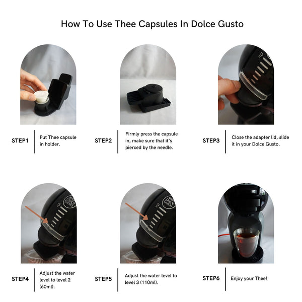 How to use Nespresso capsules in Dolce Gusto using capsule adapter | THEE Nespresso® Tea Capsules