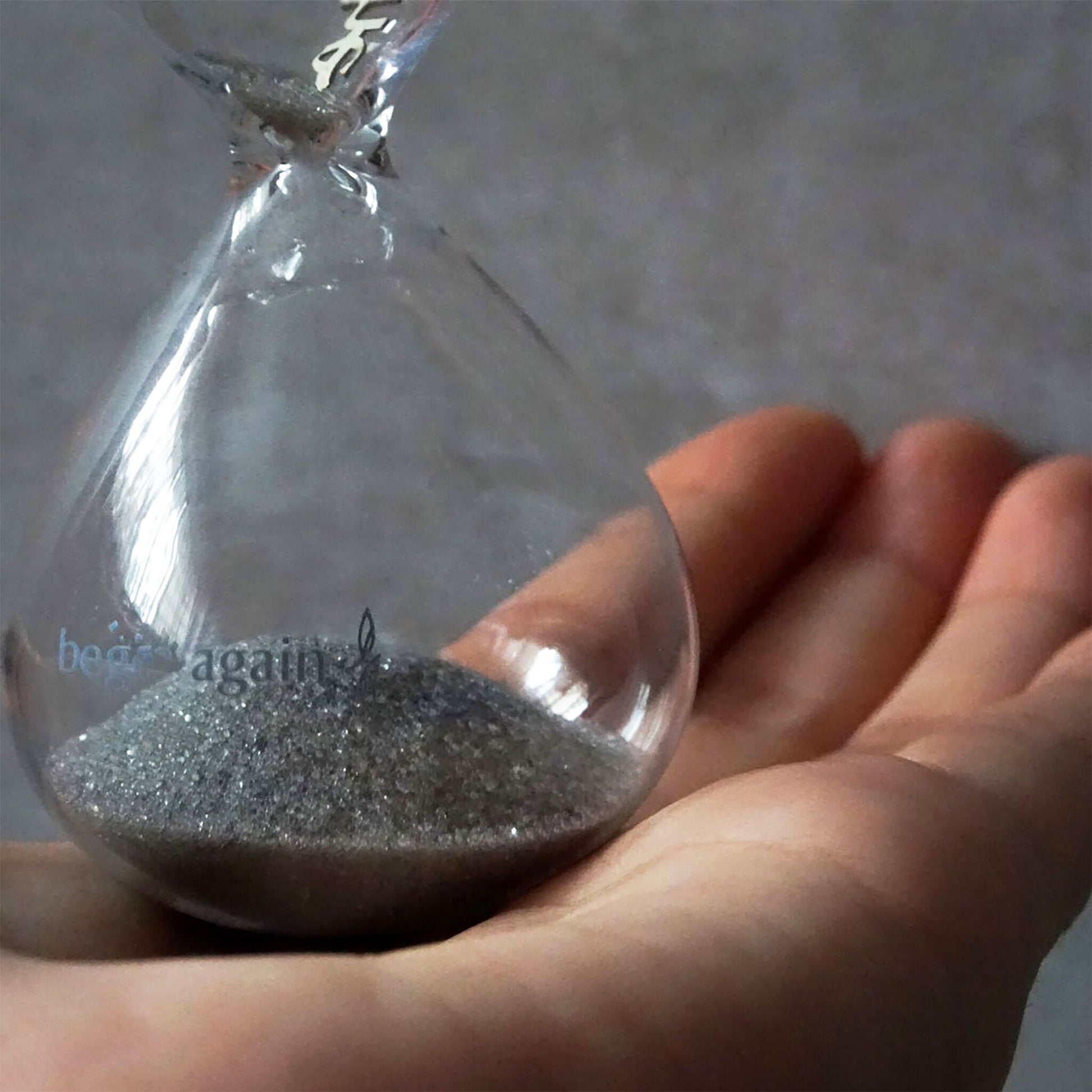 30 seconds mini hourglass by THEE on palm