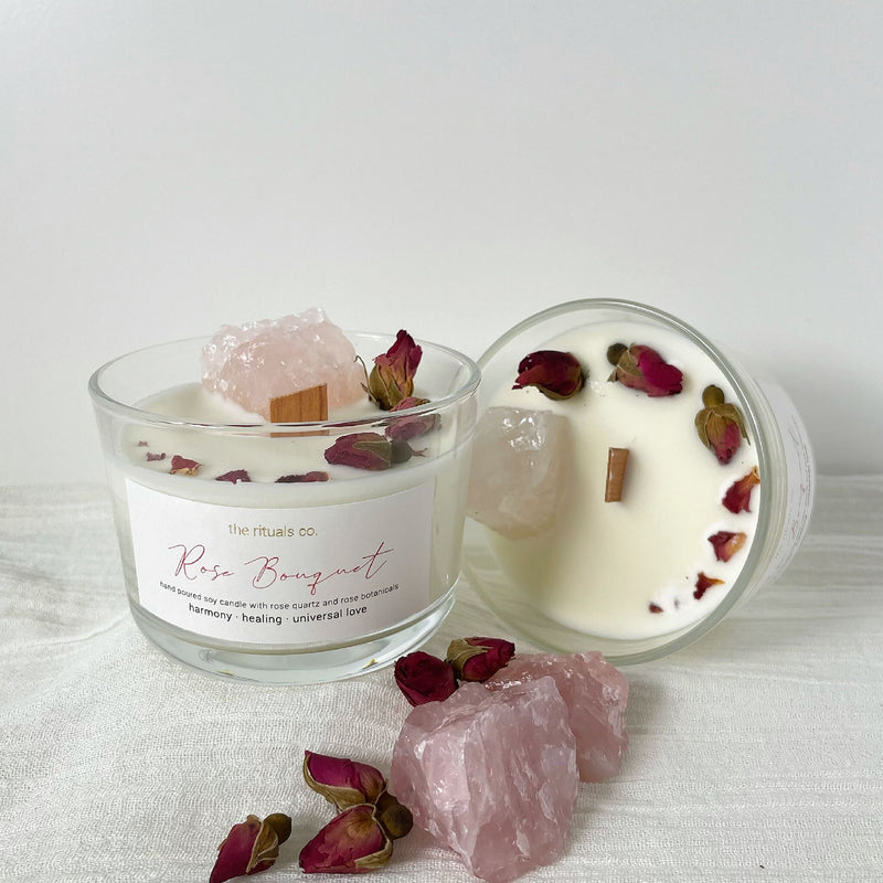 Rose Bouquet Handcrafted Candles by The Rituals Co